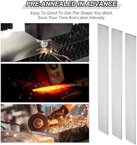 15N20 Steel Flat Bar, 2 Pcs 12″ x 1 1/2″ x 1/8″ Knife Making Steel Iron Stock fo