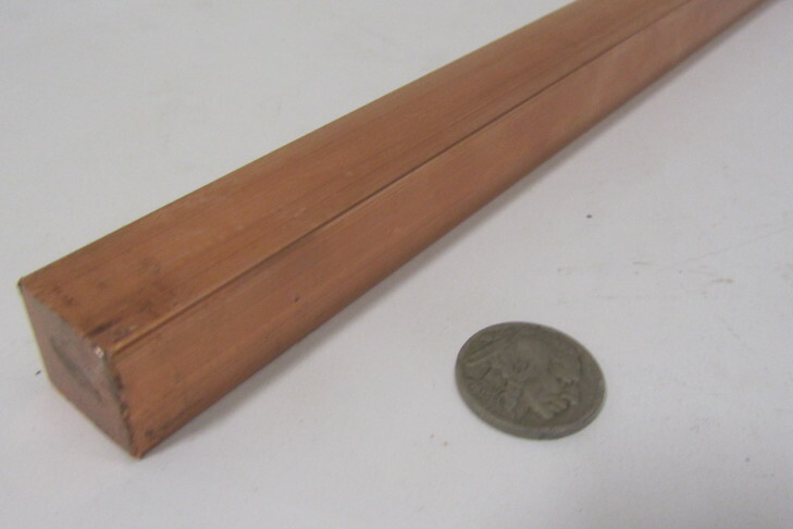 110 Copper Square Bar 1/2 Hard, 3/4″ Thick x 3/4″ Wide x 3 Ft Length