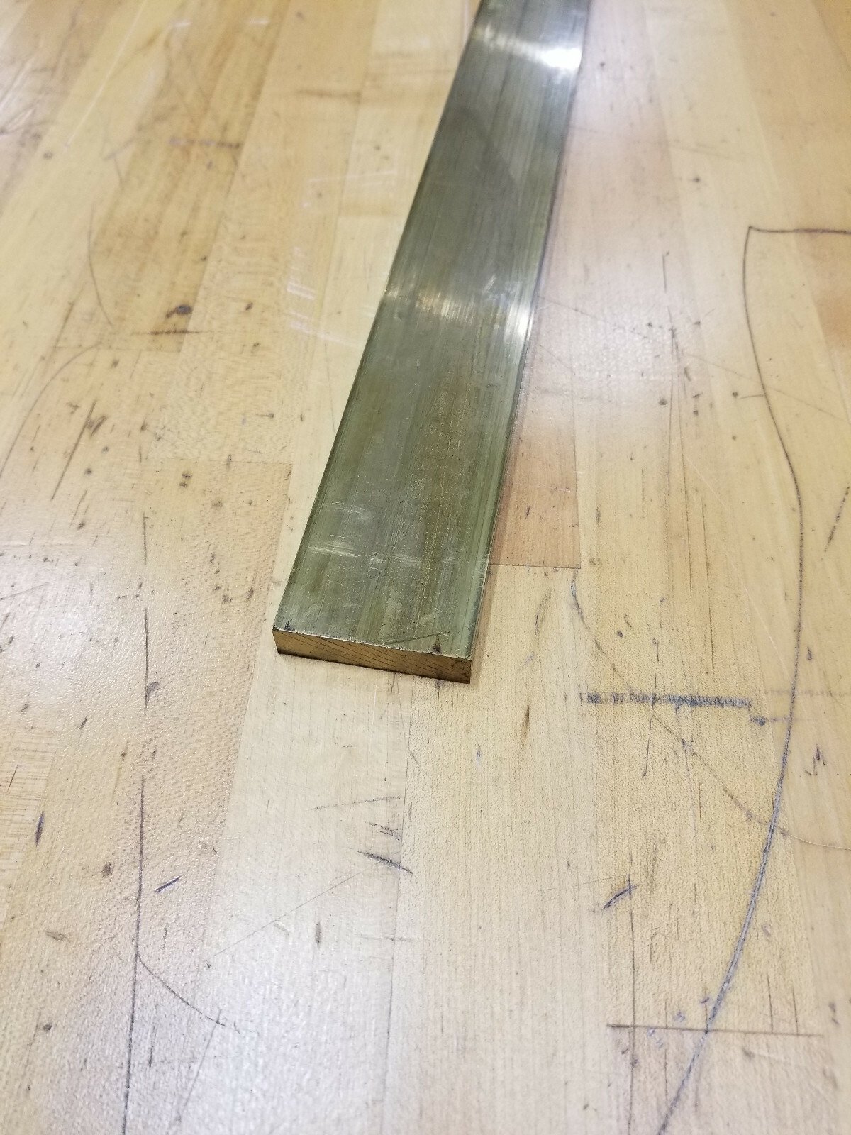 360 C36000 Brass Flat Bar Stock 1/2″ x 2″ UP TO 6 FEET – PRICED BY INCH