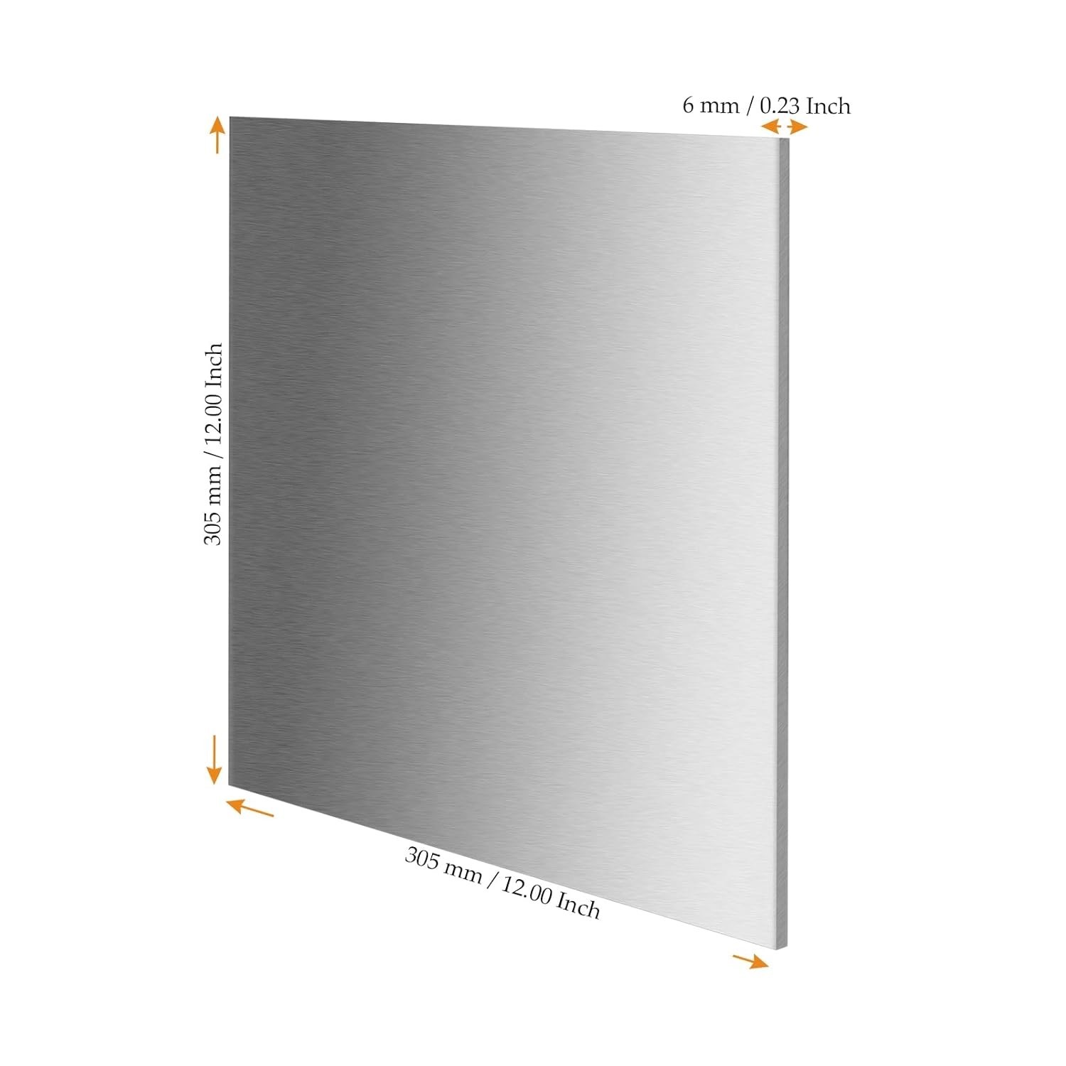 12 x 12 x 1/4 Inch Aluminum Sheet Plate, 300x300x6mm Aluminum Sheet with Protect