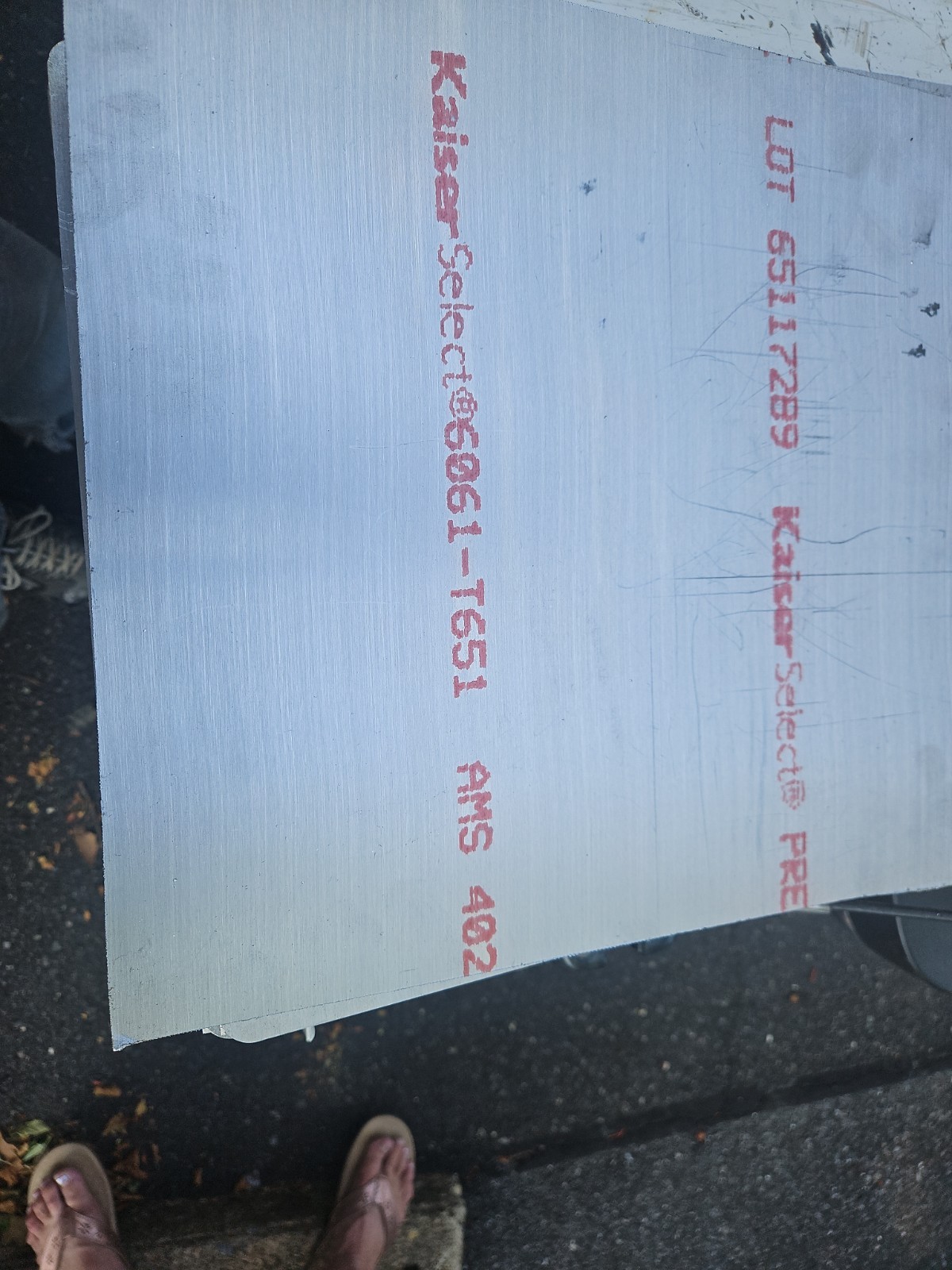 Kaiser aluminum plates 6061-T651 3/8″ X17″X 14-1/2″ Made In USA