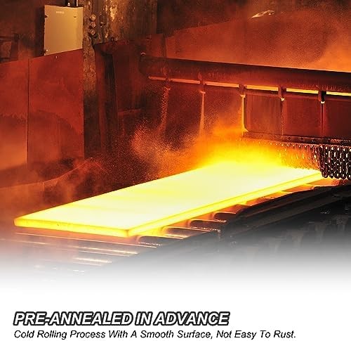 15N20 Steel Flat Bar, 2 Pcs 12″ x 1 1/2″ x 1/8″ Knife Making Steel Iron Stock fo
