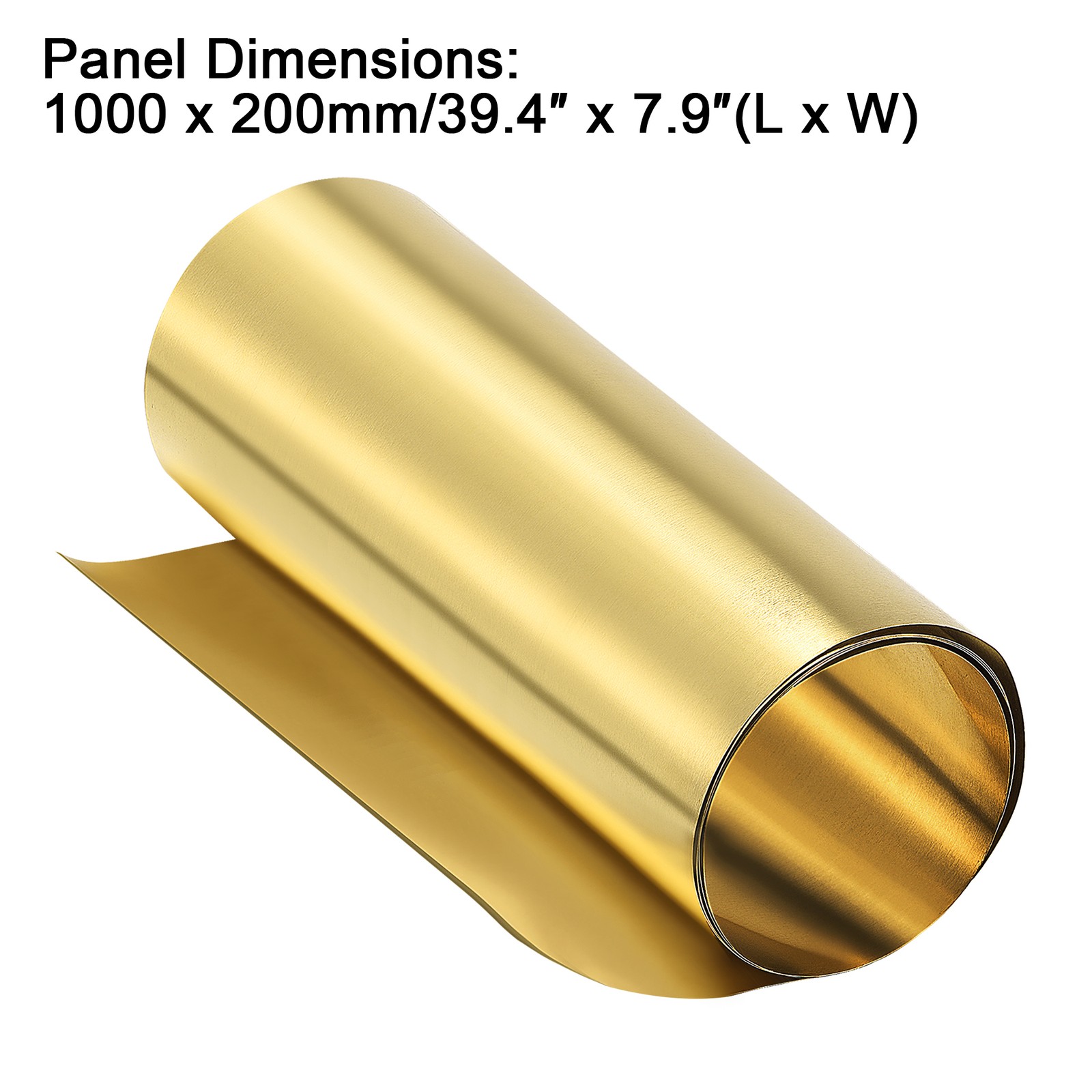 1000x200x0.1mm(LxWxT) Brass Sheets for Making Machinery Parts Metal Brass Plates