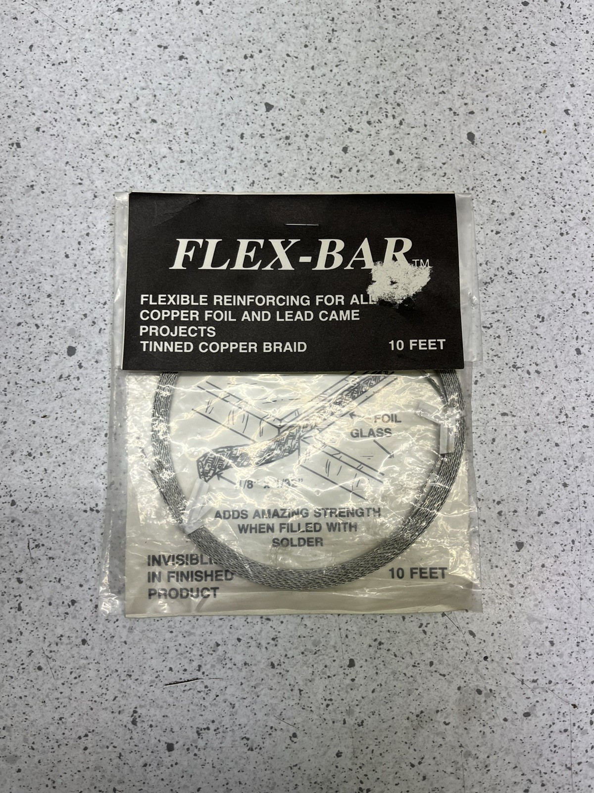 Flex-Bar Flexible Reinforcing Tin Copper Braid 1/8″ x 1/32″ in 10 ft L