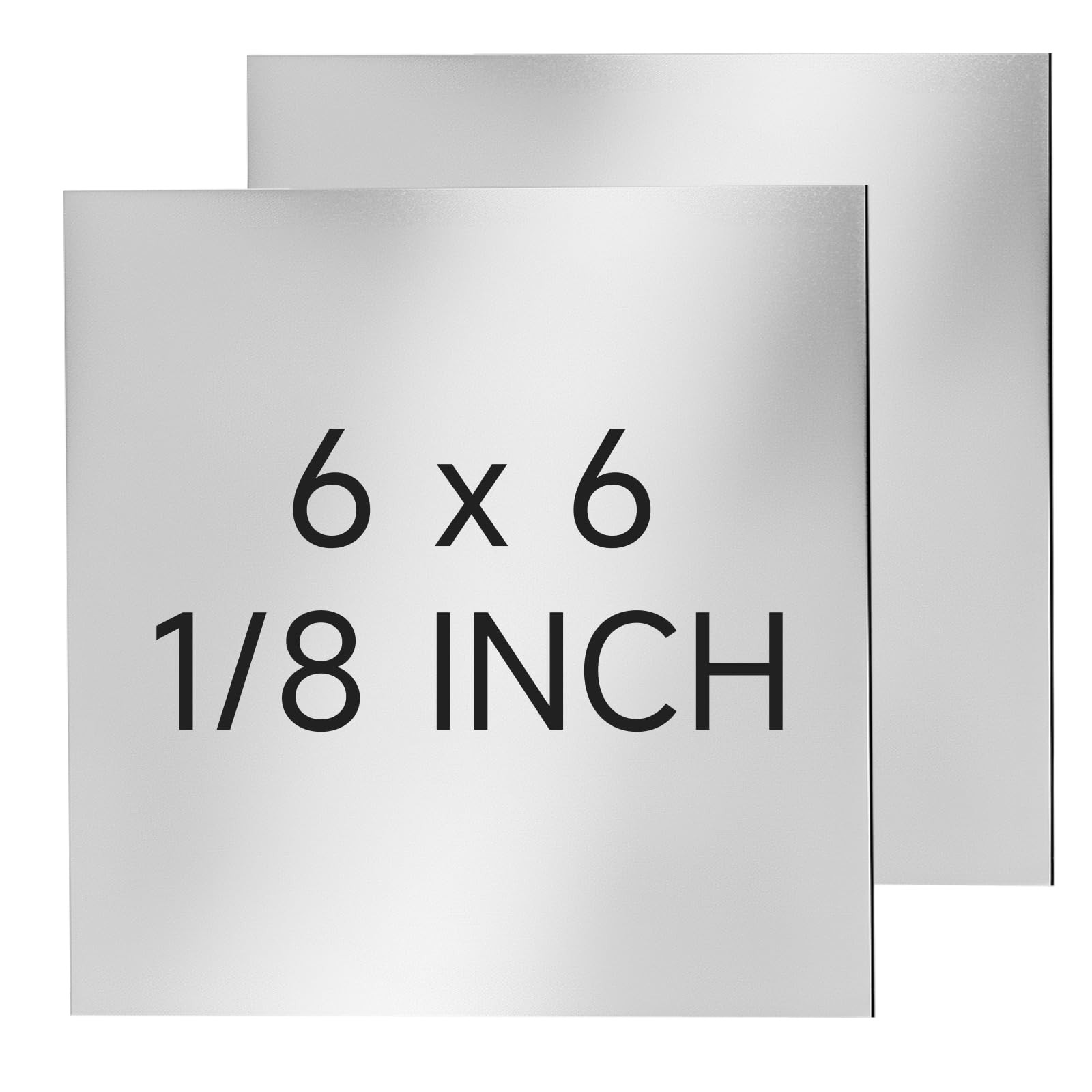 304 Stainless Steel Sheet – 2PCS 6″ X X 1/8″ Thin 6X6X1/8inch