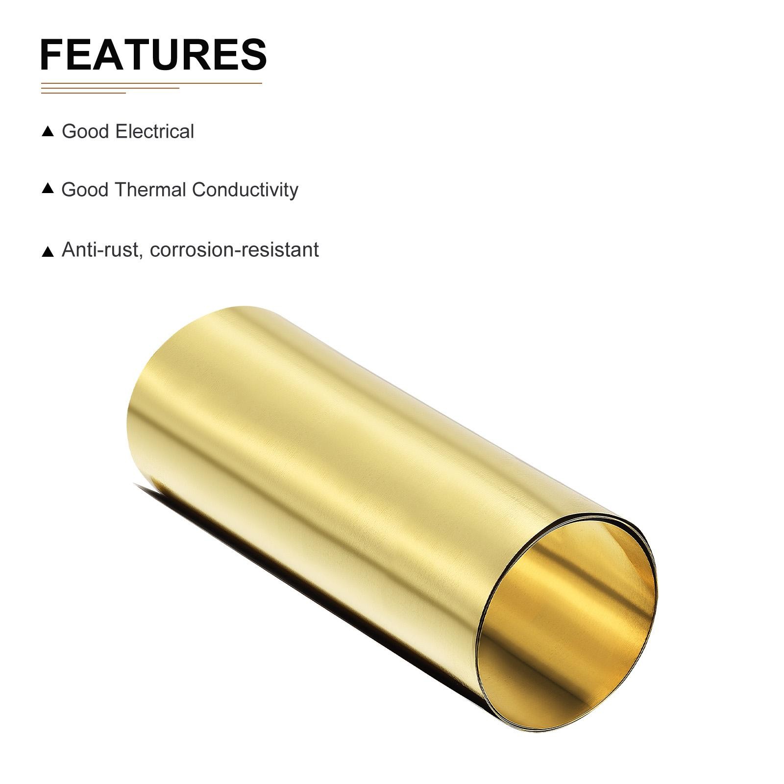 1000mm x 200mm x 0.1mm Brass Sheets Metal Brass Plates