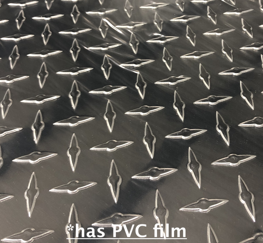 4′ x 8′ Aluminum Diamond Plate Sheet .025” Thick Embossed, Polished