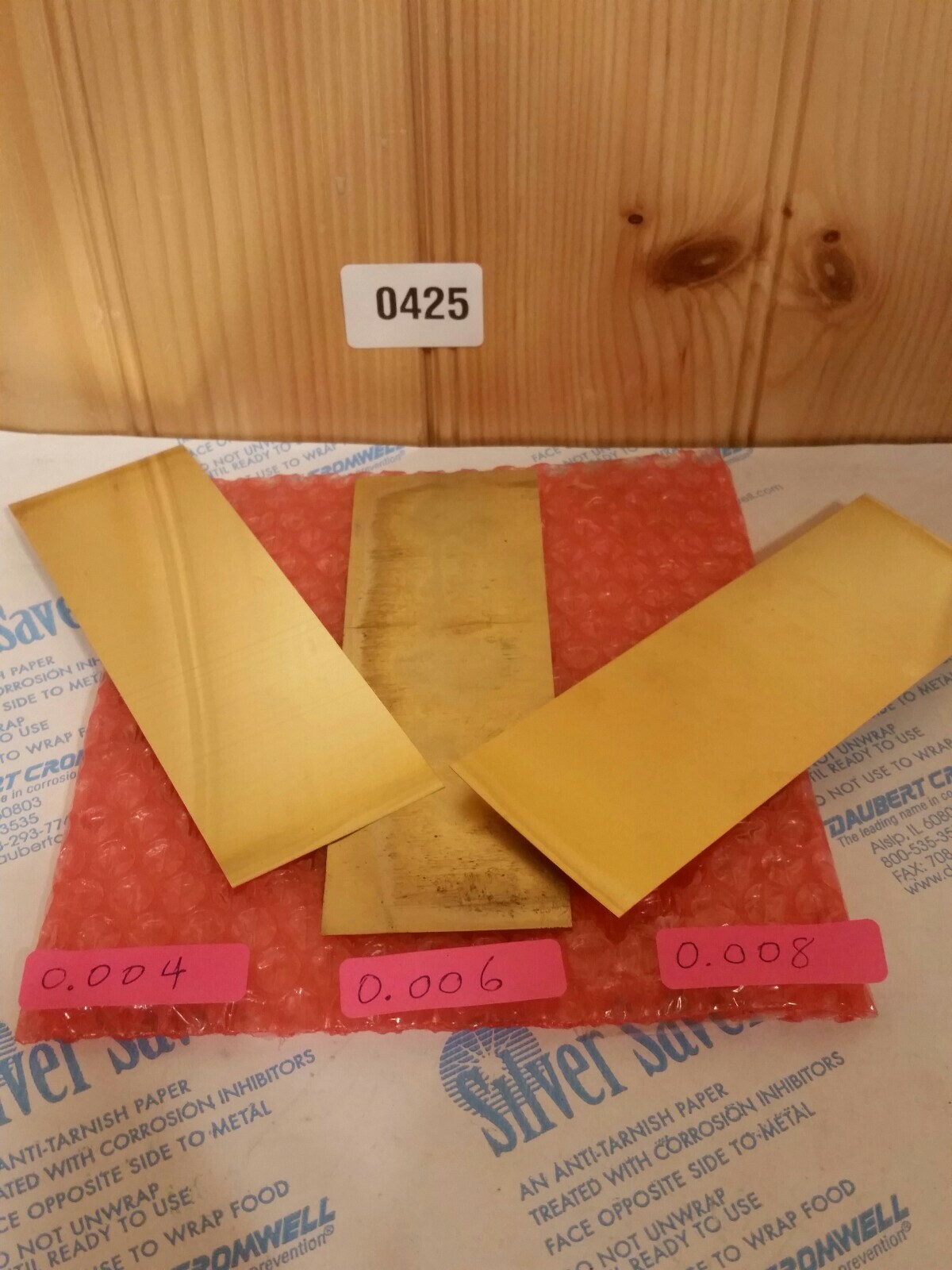 Brass Shim Stock Assortment 0.008 0.006 0.004 2″x6″ .008 006 .004 008 006 004