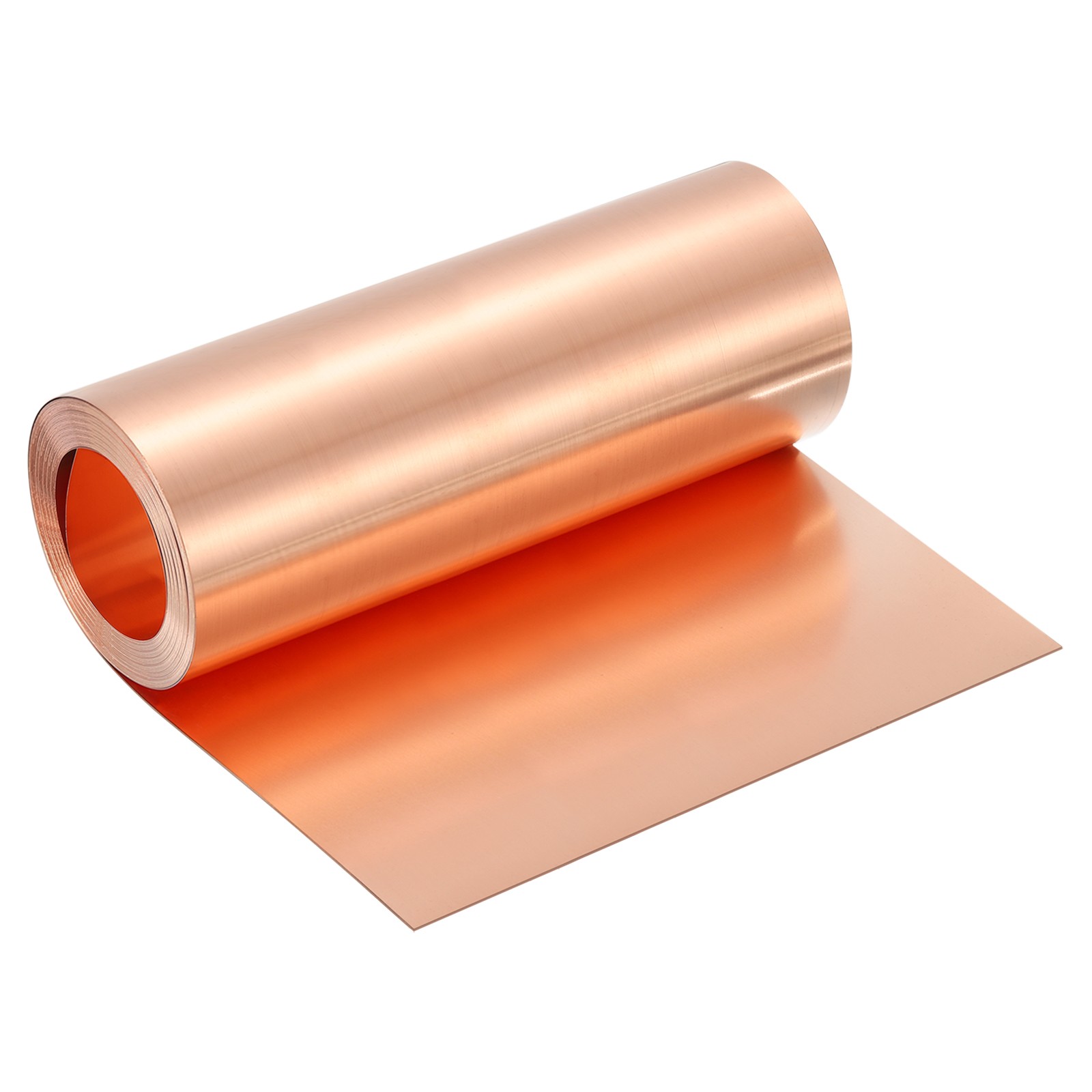 Pure Copper Sheet Roll, 0.5mm 24Ga Thick T2 8Ft x 8in Copper Strip for Craft