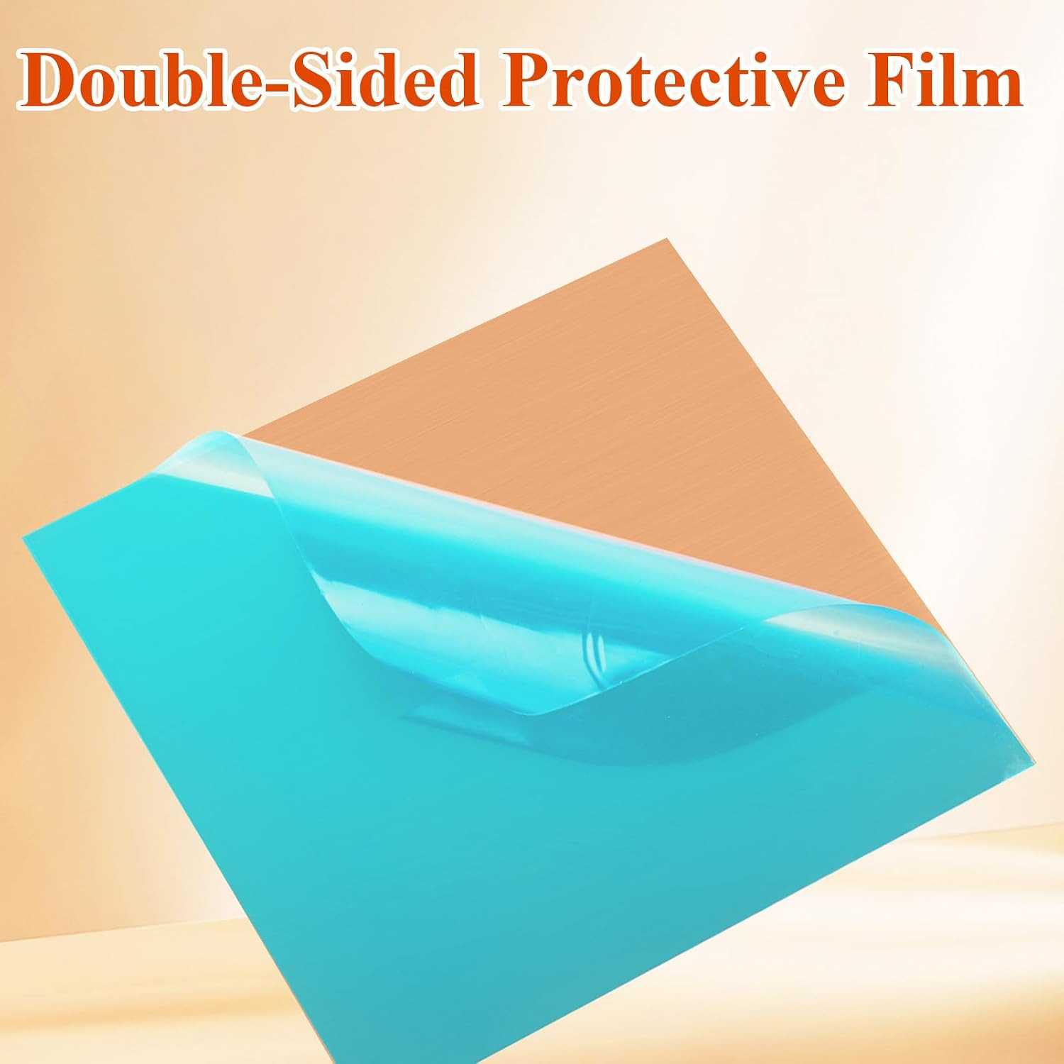 4PCS Pure Copper Sheet 6”X 6”X 0.05”, 18 Gauge Thickness, Film Attached Copper
