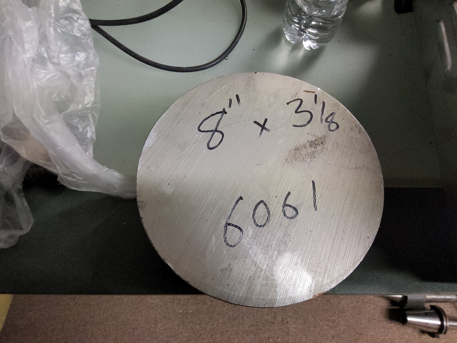 8″ X 3-1/8″ ALUMINUM 6061 ROUND STOCK machine shop rod bar flat plate 8” Dia.