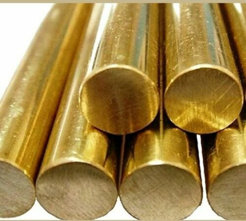 Round brass rod 6″ long 2pcs 1/2″ solid 0.5″ bar mill stock lathe diy Raw Materi
