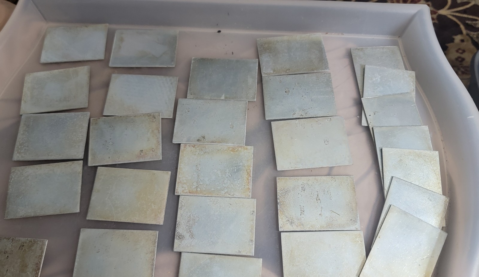 Lot Of 27 Galvanized Steel Blank 2 3/4″” x 2” Metal Plate Hobby’s Or Metalwork