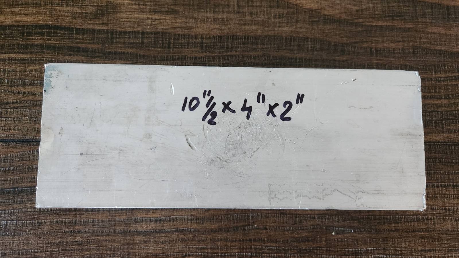 6061 Aluminum Flat Bar Stock – 10.5″ x 4″ x 2″ – Solid Block Plate Billet