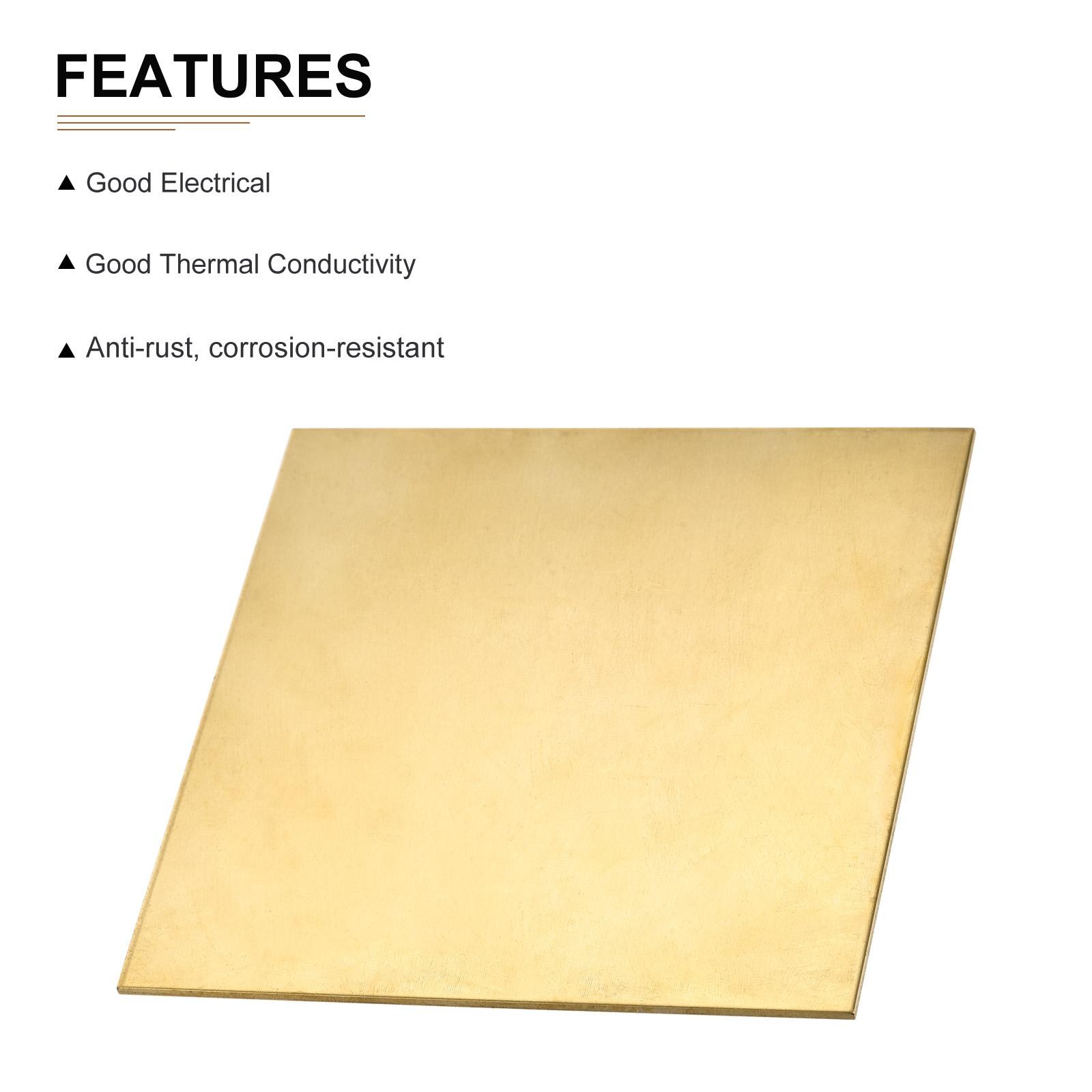 100mm x 100mm x 1mm Brass Sheets Metal Brass Plates