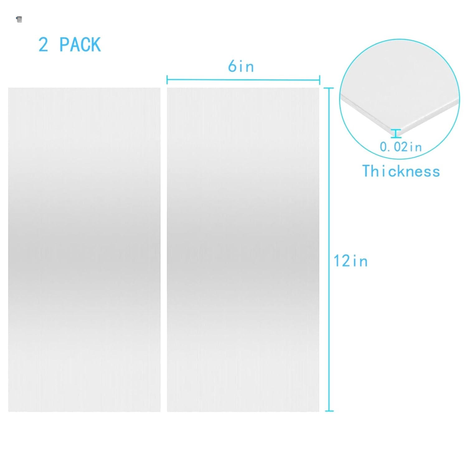 430 Stainless Steel Metal Plates, 12″ x 6″ Inch, Suitable for Magnetic Instal…