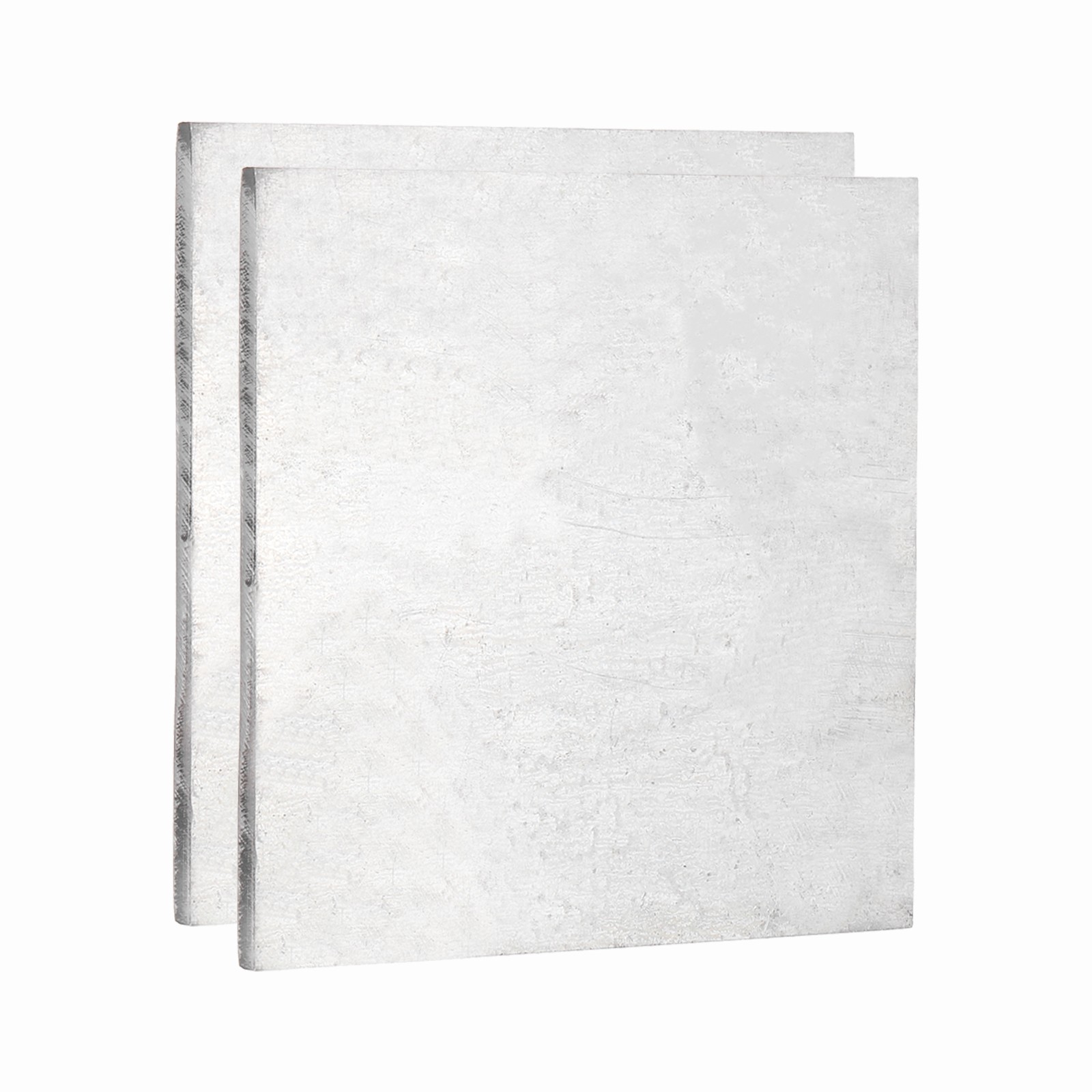 2Pcs 5/32″ Hot Rolled Steel Sheets 4″ x 4″ Steel Plate Base Silver