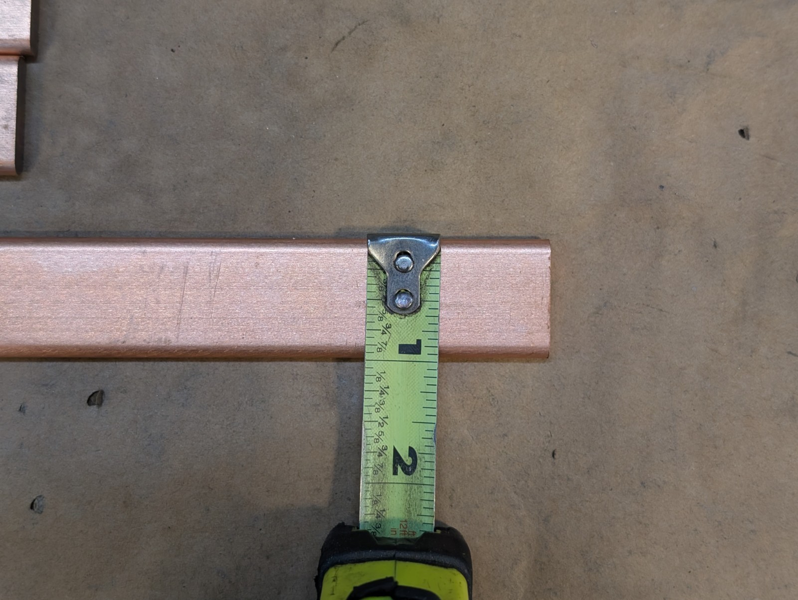 C110 Copper Bus Bar Flat Bar 1/4″ x 1″ x Just Under 24″ Long Drop Stock