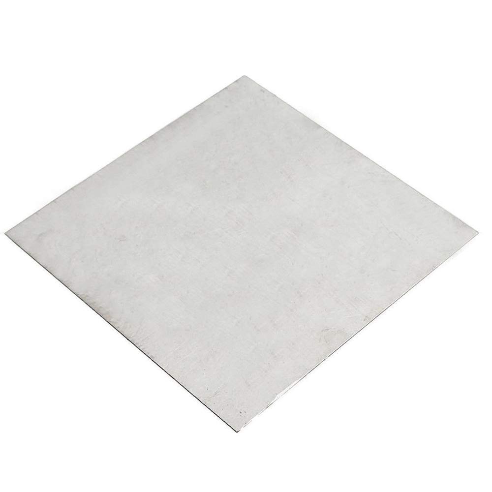 1mm Grade 5 Titanium Alloy Sheet Plate 100×100 mm Silver Finish Titanium Alloy