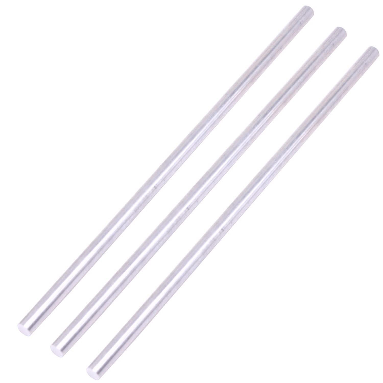 VERNUOS 3 Pieces 1/2″ Diameter 6061 Aluminum Round Rod 12″ Long,+0/ Silver