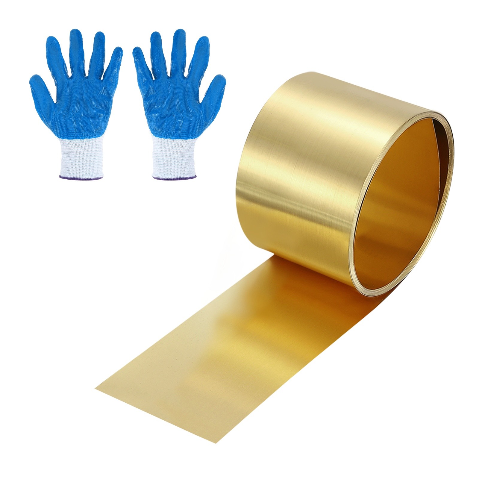 Brass Sheet Roll, 0.012 x 1 x 39.4 Inch H62 Thin Brass Foil Strip Plate Shim