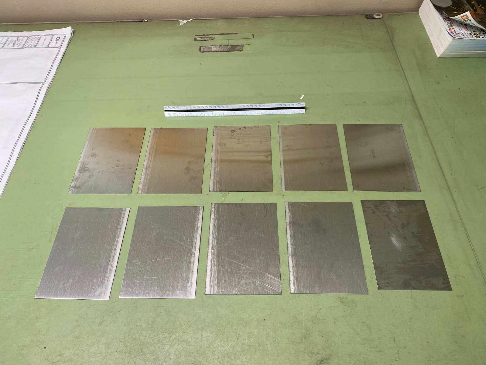 22 gauge Stainless steel sheet metal scrap (HHO) (MIG/TIG) 10 pcs