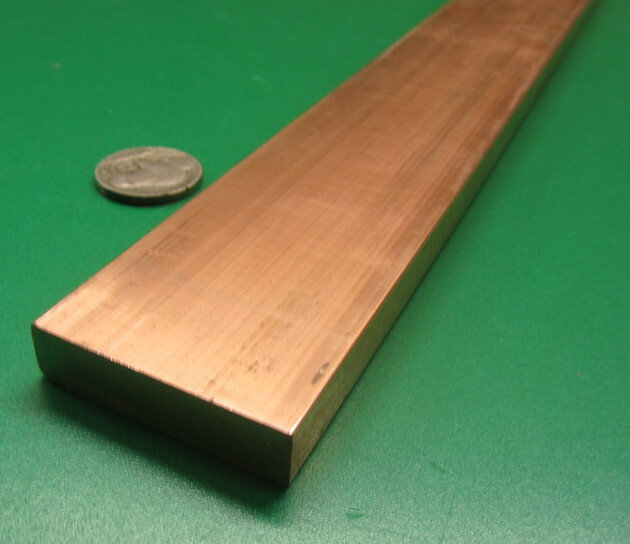 110 Copper Bar 1/2 Hard, 3/8″ Thick x 1 1/2″ Wide x 6 Ft Length