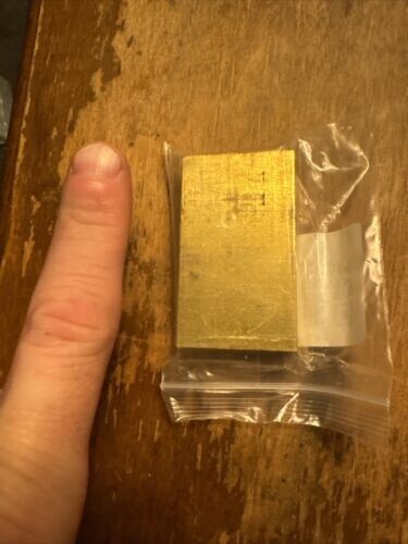 BRASS BLOCK Ingot BRASS BAR Knife Handle Material Metal Craft DIY 2×1.2×0.4in