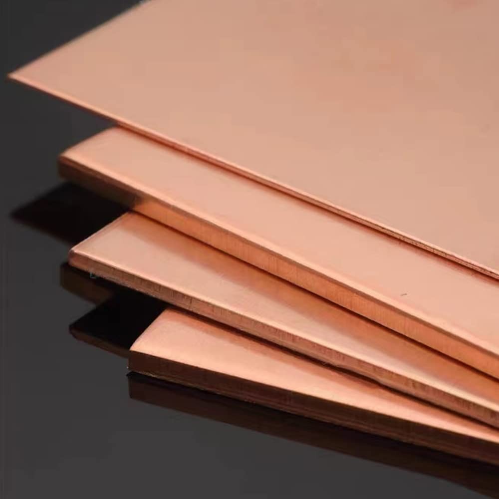 4 Pcs 99.9% Pure Copper Sheets 6″ x 6″, 28 Gauge, Double-Sided for Crafting & Re