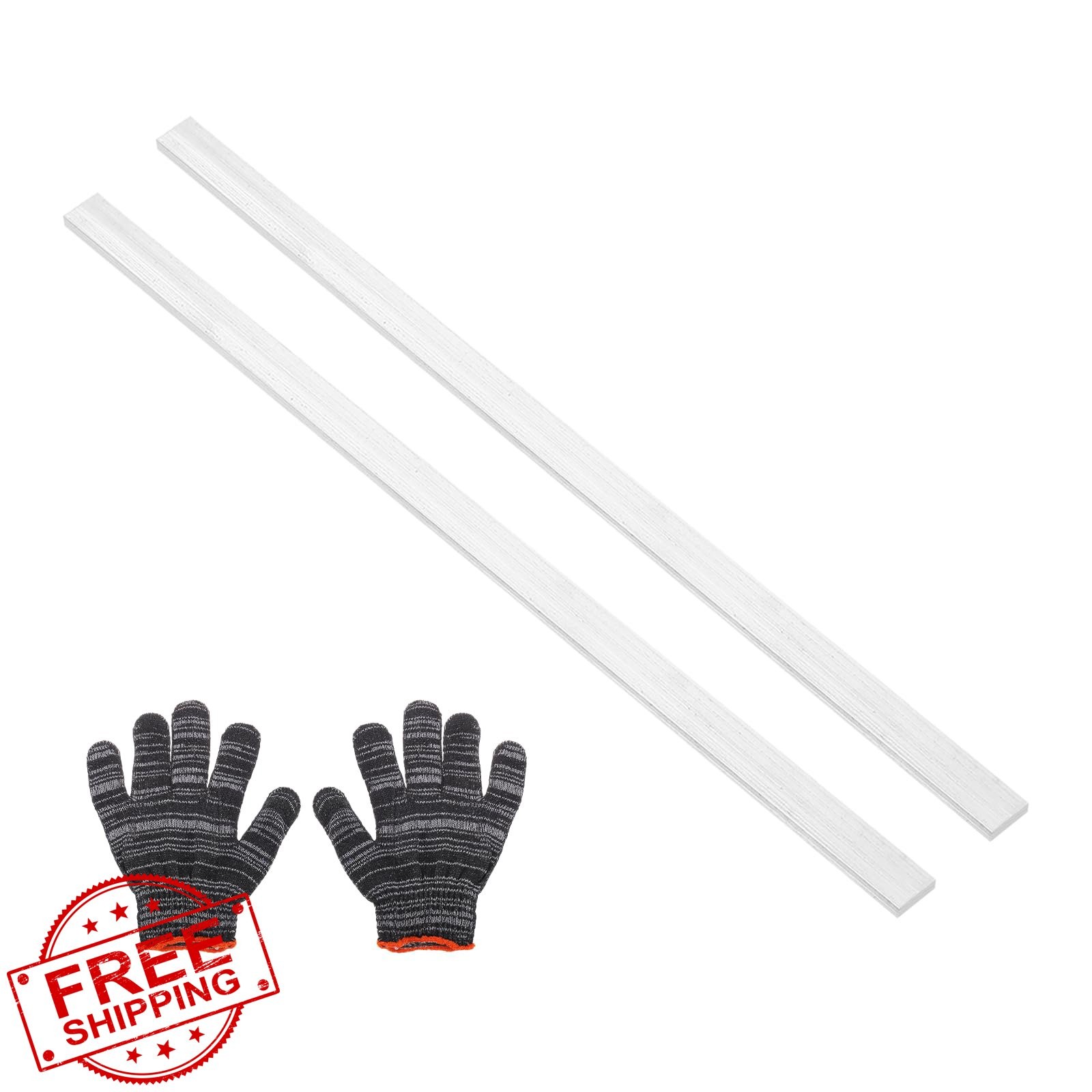 uxcell 0.16″x0.8″x14″ Aluminum Flat Bar 2pc