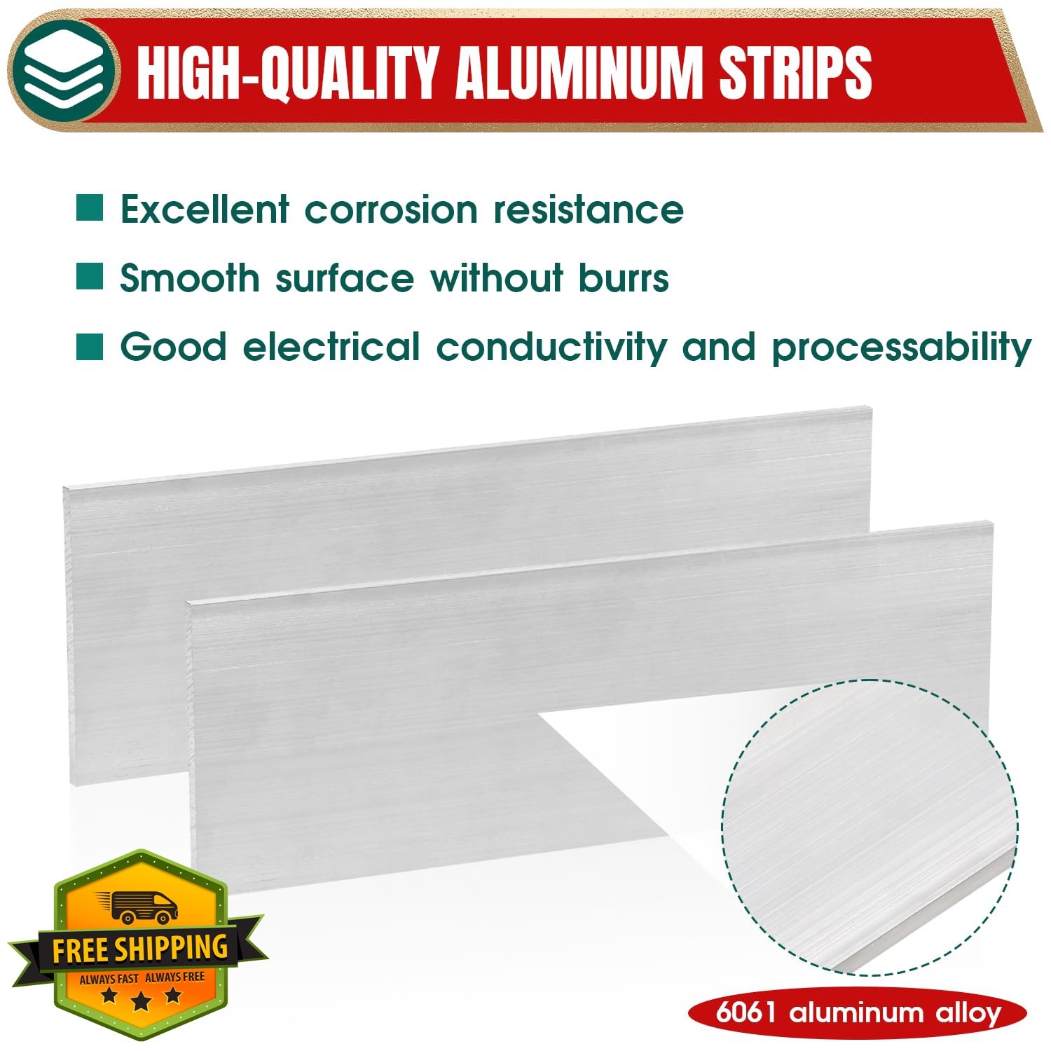 YTKavq Aluminum Flat Bar 5/32″x3″x12″