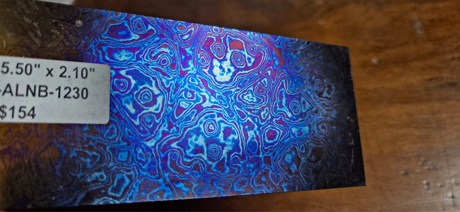 WHITE TIMASCUS BILLET/ BAR FROM ALPHA KNIFE SUPPLY ALIEN / NEBULA