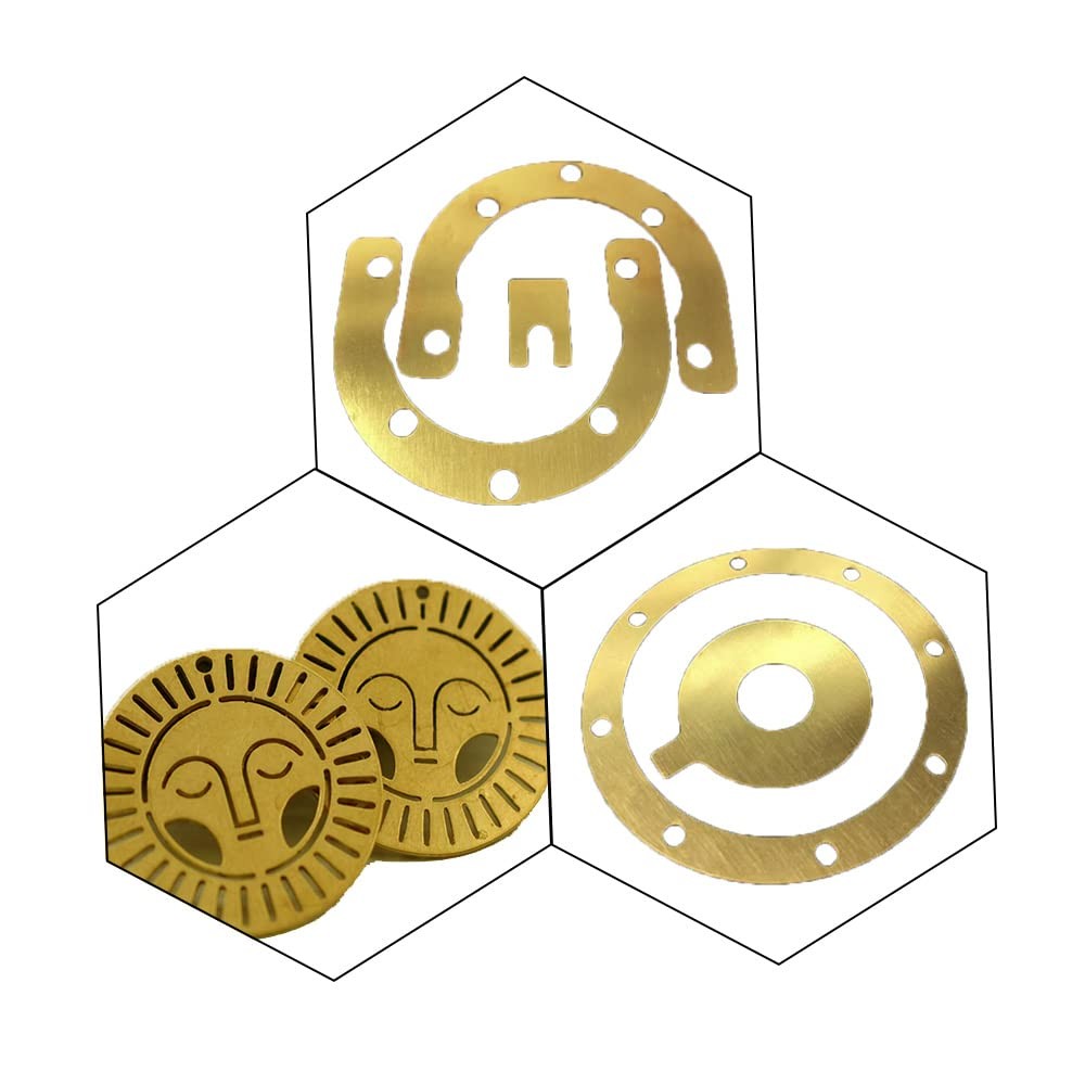 5 PCS 18 Gauge H62 Brass Round Plate Metal Sheet Crafts 0.04×2 Inch Dia