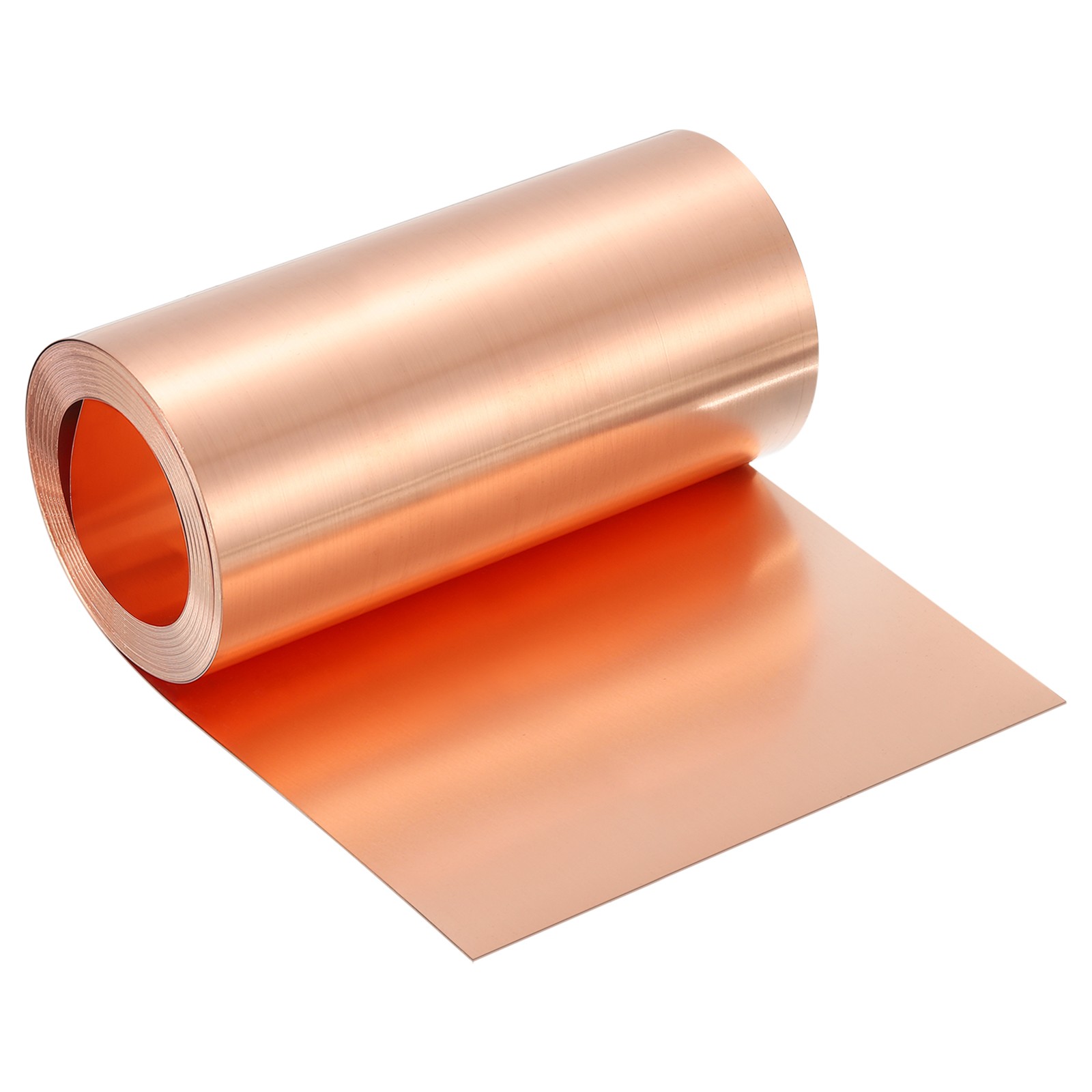 Pure Copper Sheet Roll, 0.5mm 24Ga Thick T2 8Ft x 6in Copper Strip for Craft