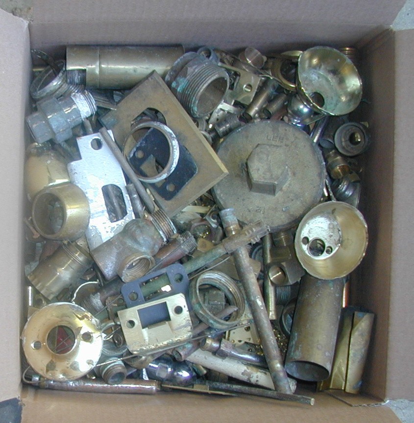 32 Lb Pound Mixed Scrap Brass Castings Fitting Hardware etc Craft Sculpture Melt