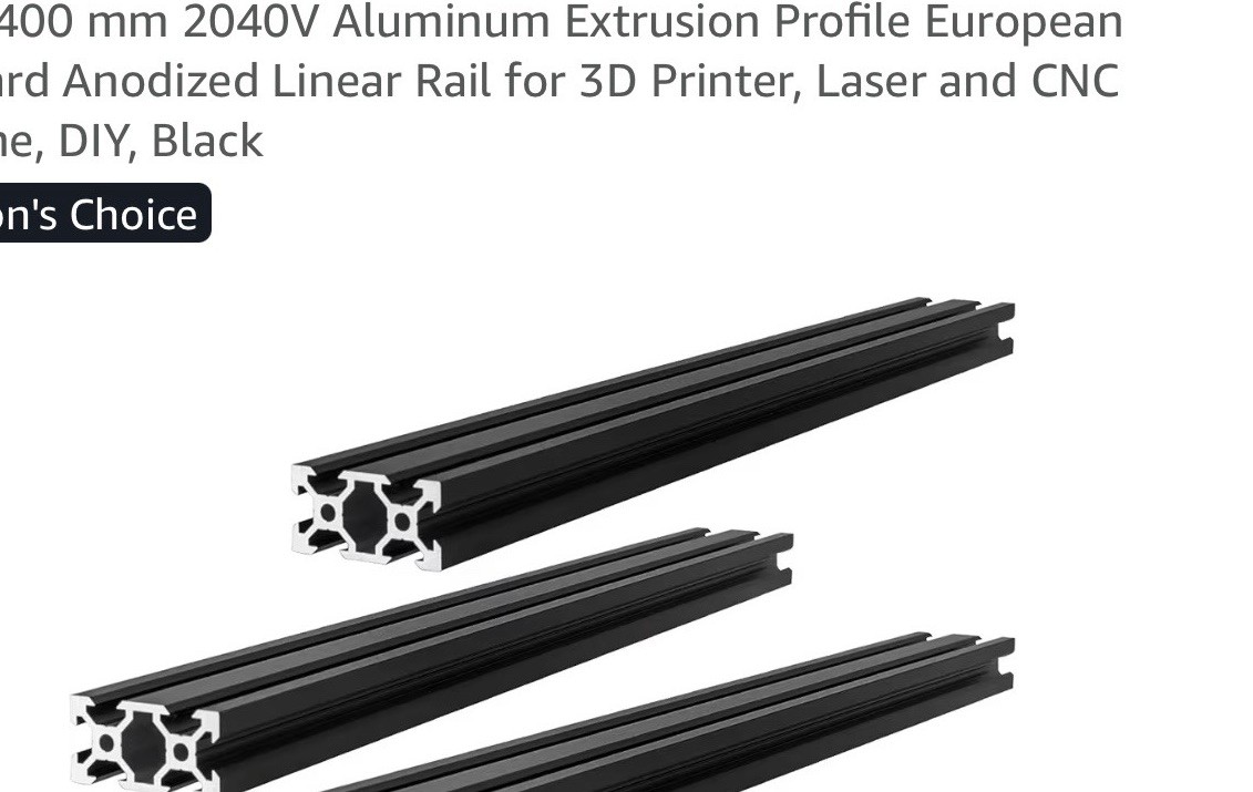 2pcs 2040 V-Slot Aluminum Extrusion Profile EU Standard 20x40mm Anodized 400mm