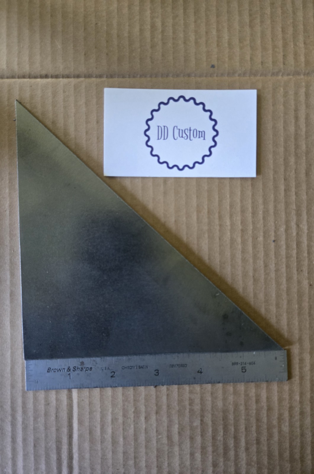 Set of 4 Raw steel 6in x 6in triangle gussets