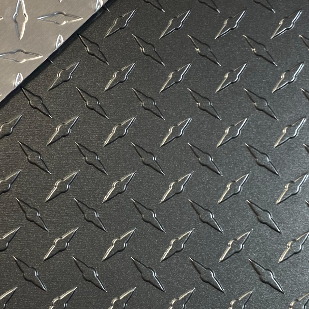 24″ x 96″ Charcoal Grey Aluminum Diamond Plate Sheet .025 in (1/40th) Thick