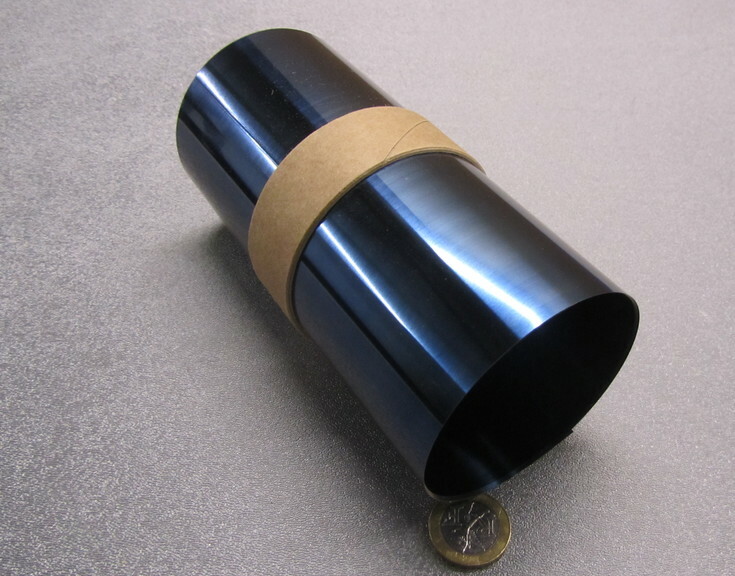1095 Hard Blue Tempered Spring Steel Shim .004″ x 6.00″ Wide x 50″ Long