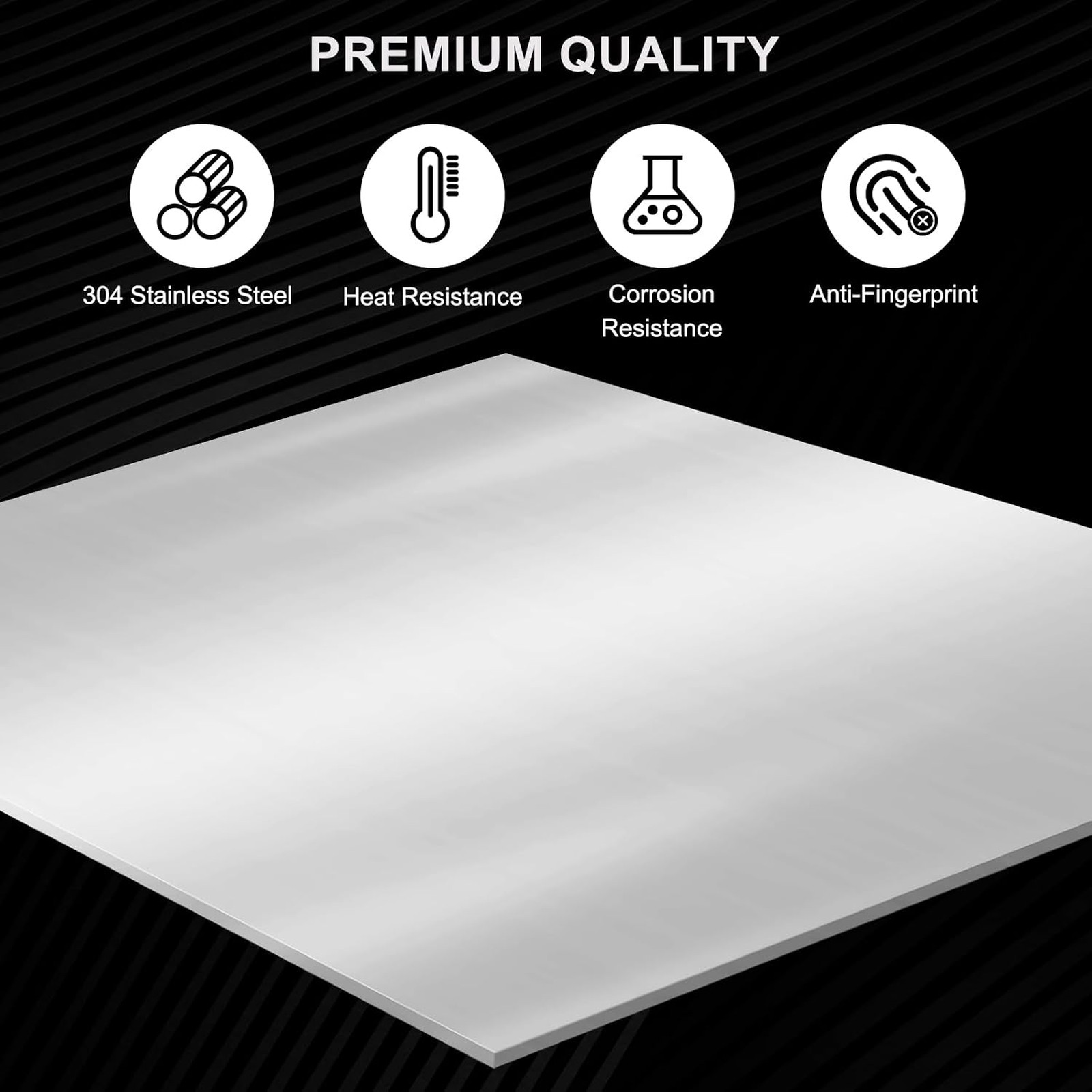 4PCS Stainless Steel Sheets 304 4×4 Inch 1mm Thick Kitchen Craft Metal Plates
