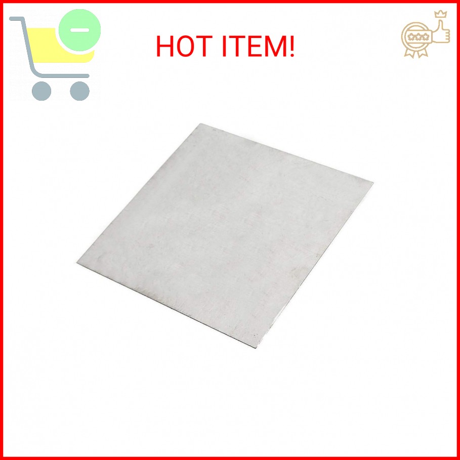 LTKJ 1mm Thick Grade 5 Titanium Alloy Metal Sheet Plate Silver 100 x 100 mm for