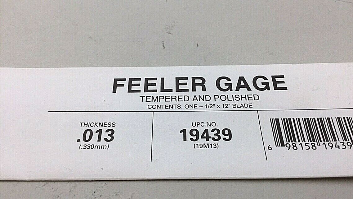 Precision Brand .013 X 1/2″ X 12″ Feeler Gage Tempered And Polished (Pack Of 3)