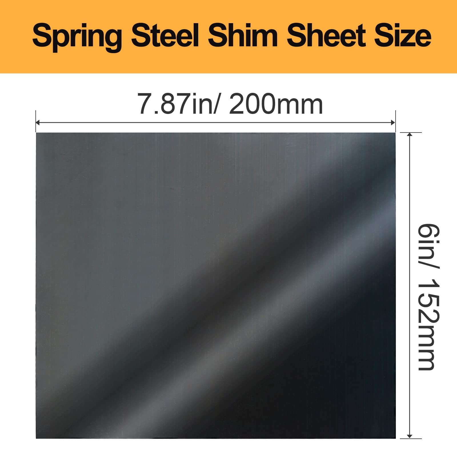 Spring Steel 1095 Shim Sheet Assortment, Blue Tempered, Polished Finish,
