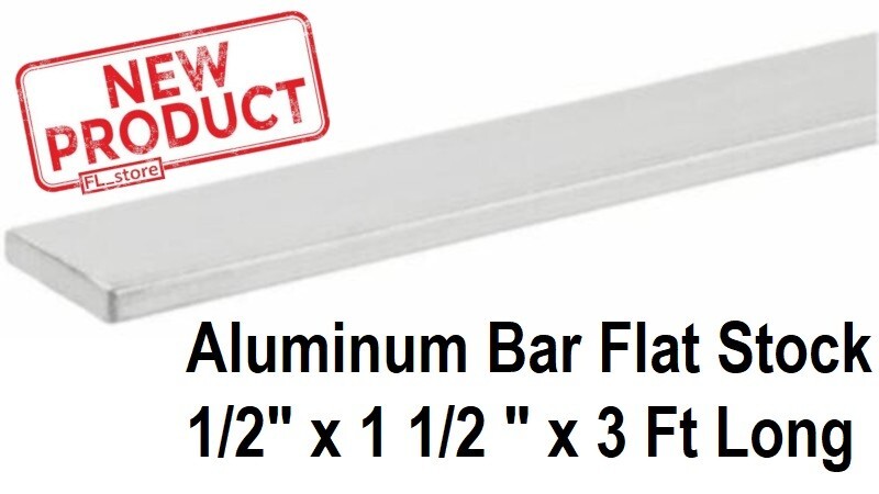 ALUMINUM BAR FLAT STOCK 1/2″ Thick x 1-1/2″ Wide x 3 Feet Long Unpolished Finish