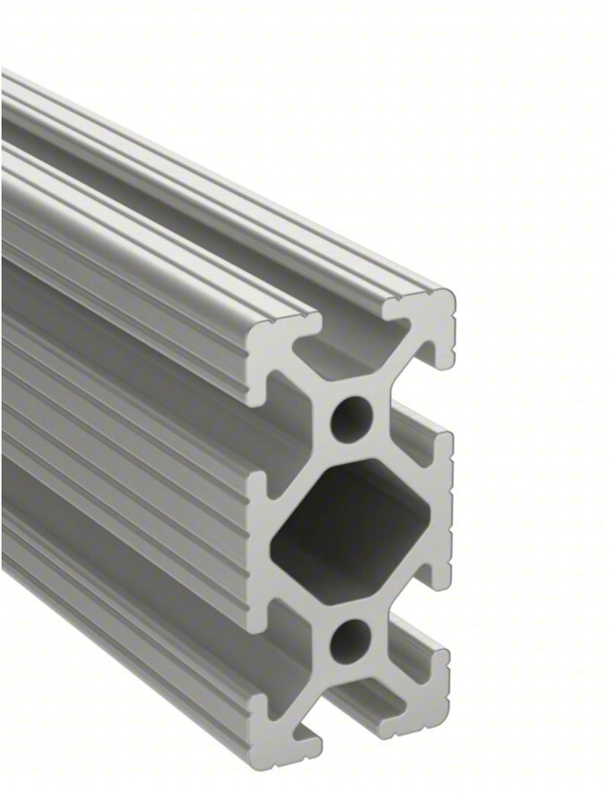 Framing Extrusion 15 Series,6ft Silve,Double,6 Open Slots,adjacent Sides 1530-72