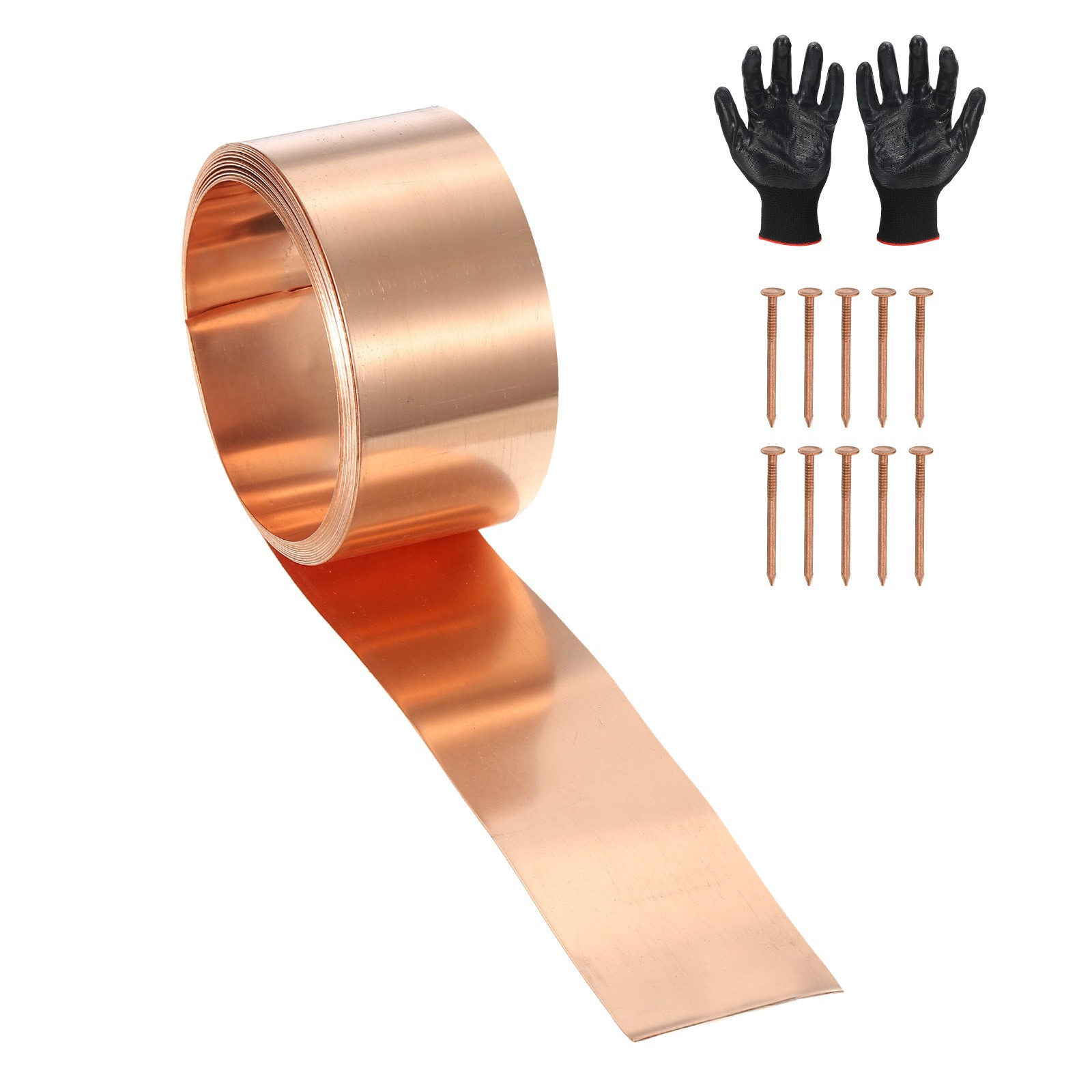 Copper Sheet Roll 1.6″ x 10 Ft 24 Gauge(0.5mm) Thickness DIY (1 Pack, Copper)