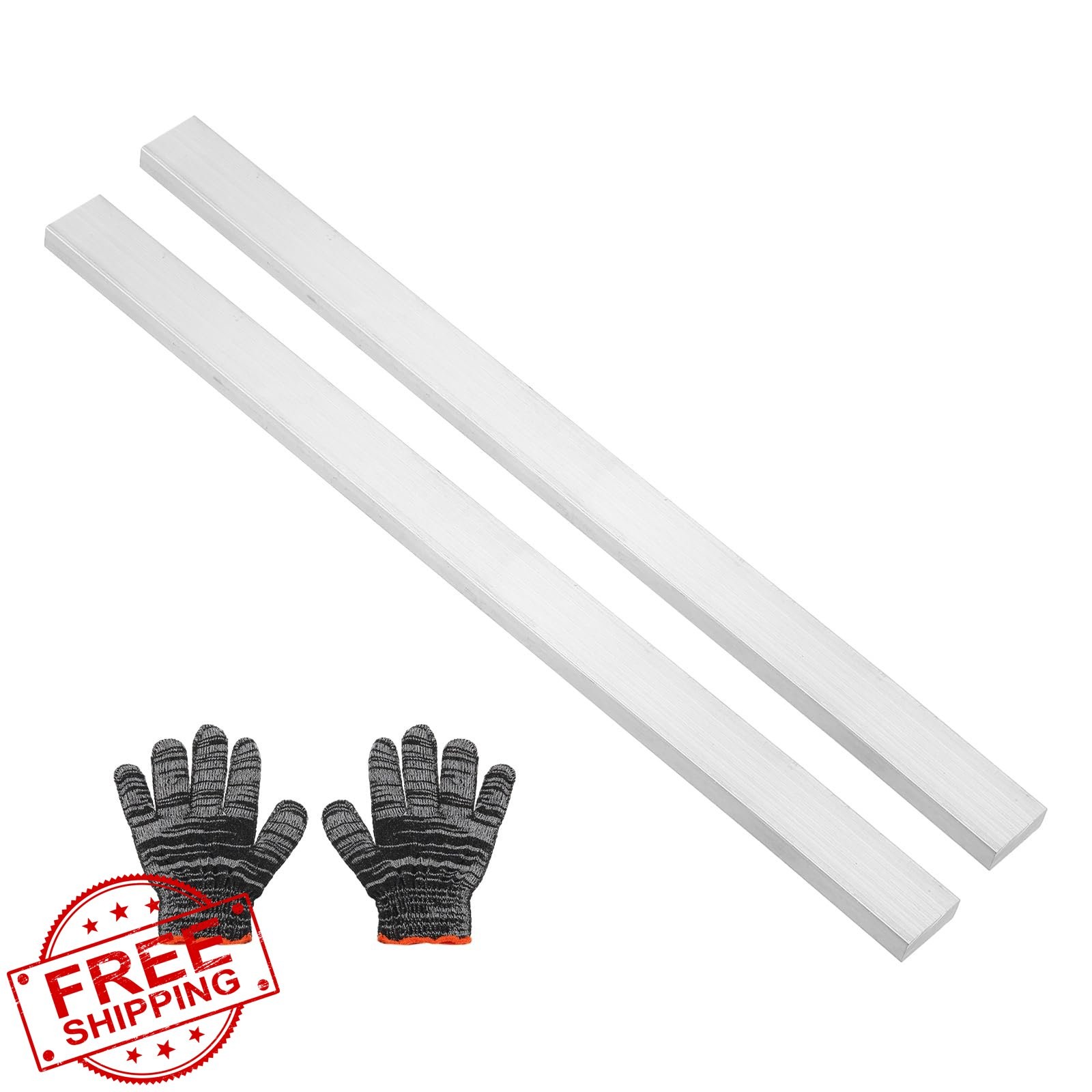 uxcell 2pc 8x20x305mm Aluminum Flat Bar