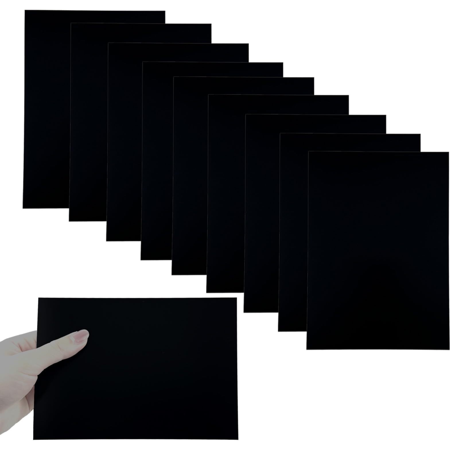 10Pcs Black Anodized Aluminum Sheet 5″ x 7″ x 1/32″ 0.8mm Corrosion-Resistant…