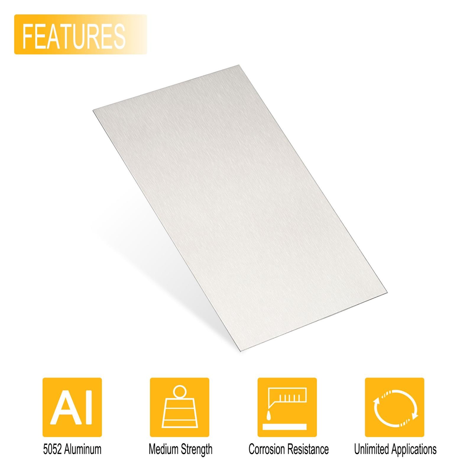 Aluminum Sheet 300mm x 150mm x 2mm Thickness 5052 Aluminum Plate New