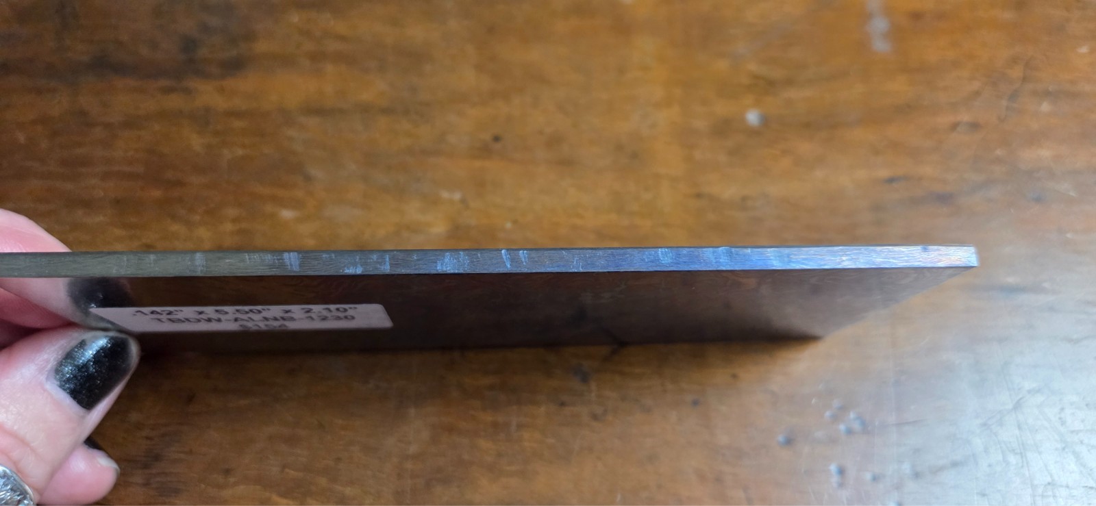 WHITE TIMASCUS BILLET/ BAR FROM ALPHA KNIFE SUPPLY ALIEN / NEBULA